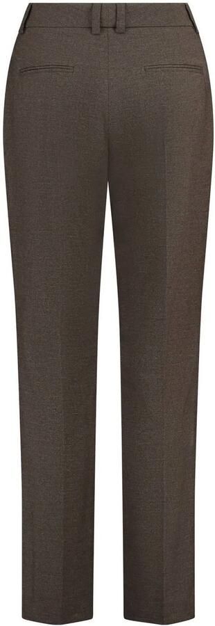 Claudia Sträter wide leg high waist pantalon donkerbruin