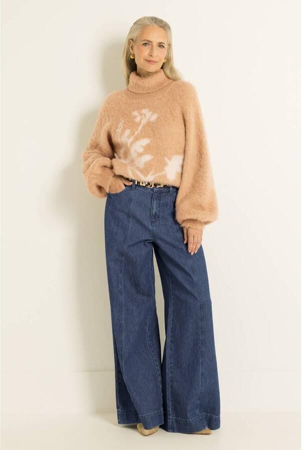 Claudia Sträter wide leg jeans dark blue denim - Foto 2