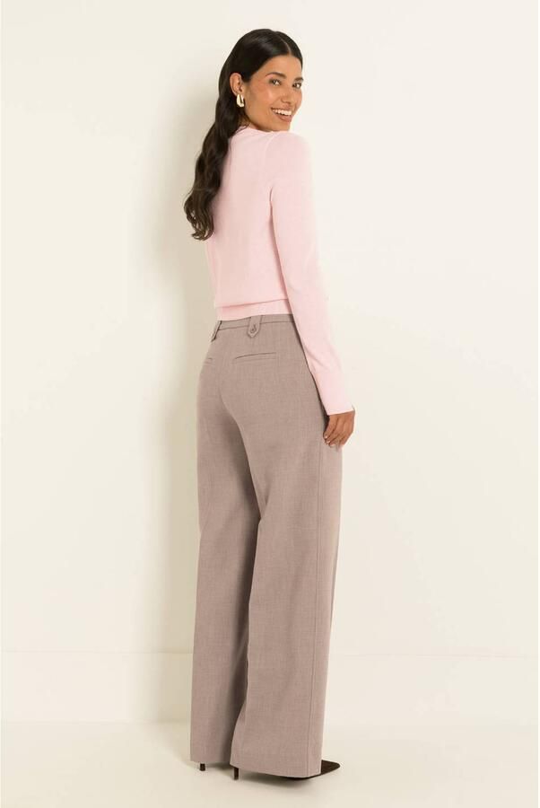 Claudia Sträter wide leg pantalon taupe - Foto 2