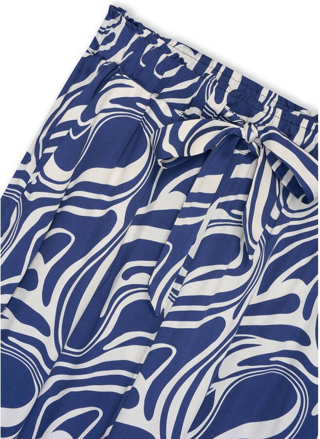 Claudia Sträter wide leg regular waist broek blauw - Foto 2