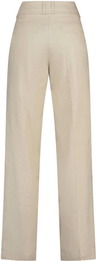 Claudia Sträter wide leg regular waist broek ecru - Foto 2