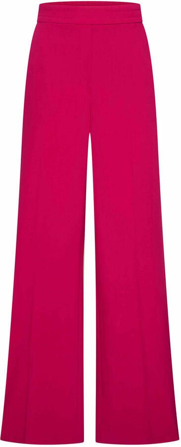 Claudia Sträter wide leg regular waist broek fuchsia