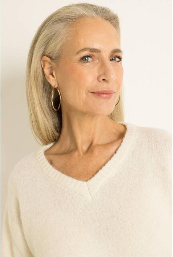 Claudia Sträter wollen gebreide trui ecru - Foto 2