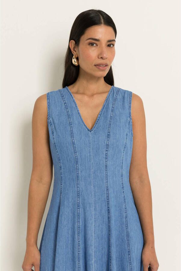 Claudia Sträter zomerjurk medium blue denim