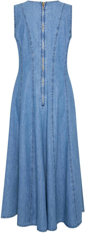Claudia Sträter zomerjurk medium blue denim - Foto 3