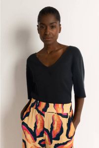 Claudia Sträter Trui Met Rugdetail Zwart
