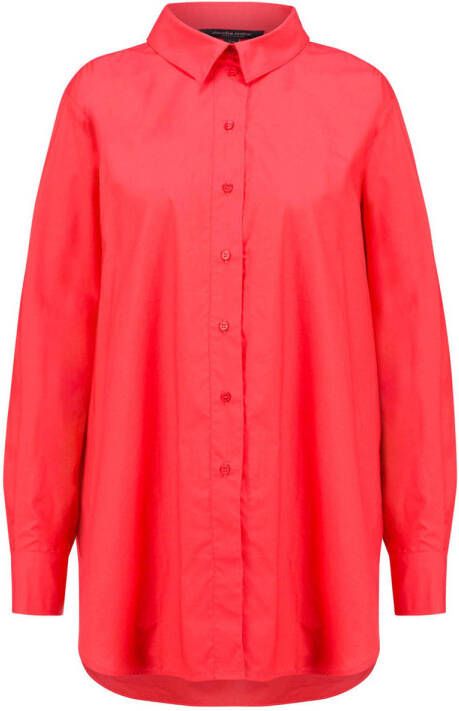 Claudia Sträter geweven blouse loose fit rood