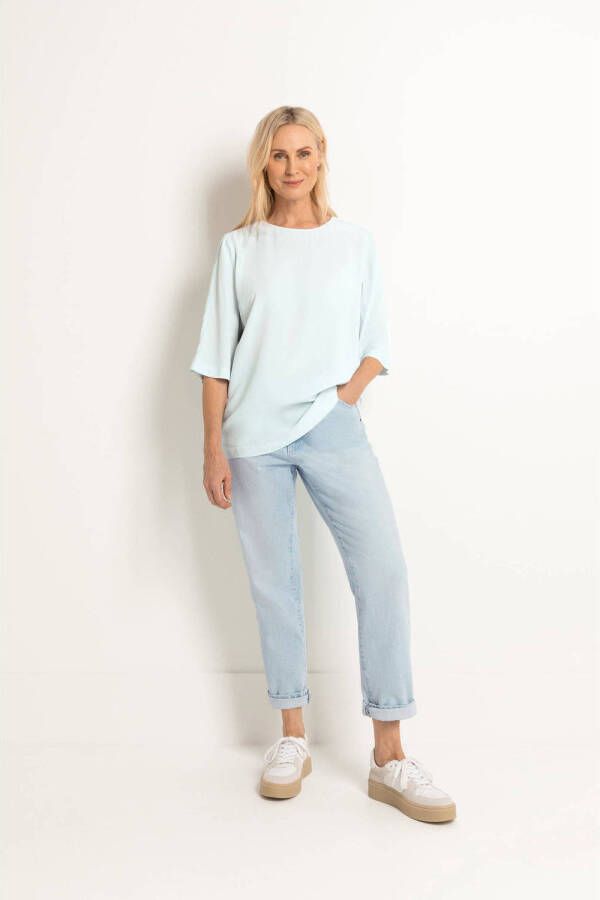 Claudia Sträter high waist tapered fit jeans light blue denim