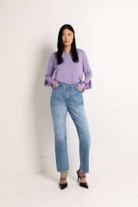 Claudia Sträter high waist tapered fit jeans Tammy tapered blue