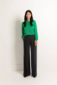 Claudia Sträter high waist wide leg pantalon zwart
