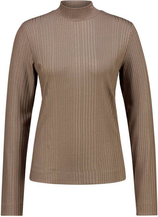 Claudia Sträter lyocell ribjersey top taupe