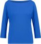 Claudia Sträter Basic Top Boothals Koningsblauw - Thumbnail 1