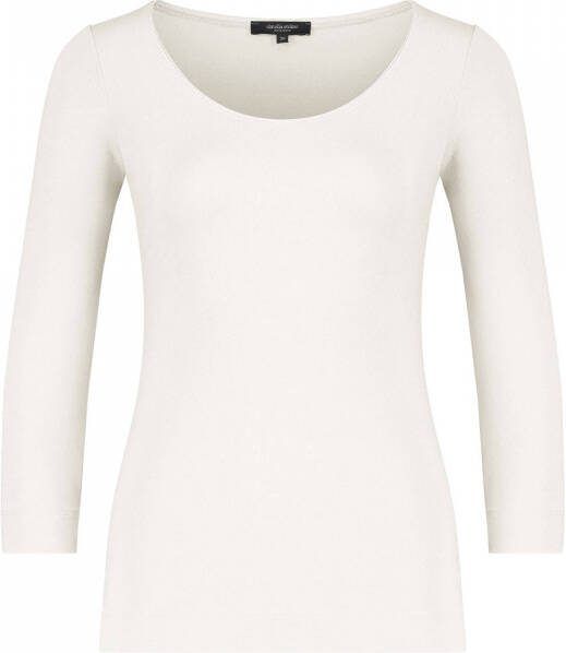 Claudia Sträter Basic Top Driekwartmouwen Wit - Foto 2