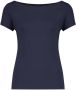 Claudia Sträter Jersey Off-shoulder Top Blauw - Thumbnail 1