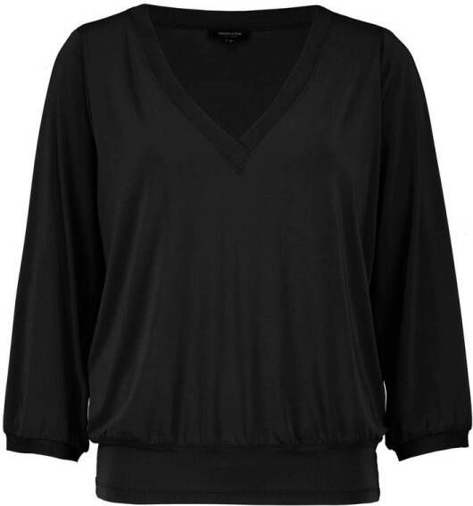 Claudia Sträter Jersey V-halstop Zwart