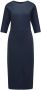 Claudia Sträter tricot jurk met half lange mouw in donkerblauw - Thumbnail 1