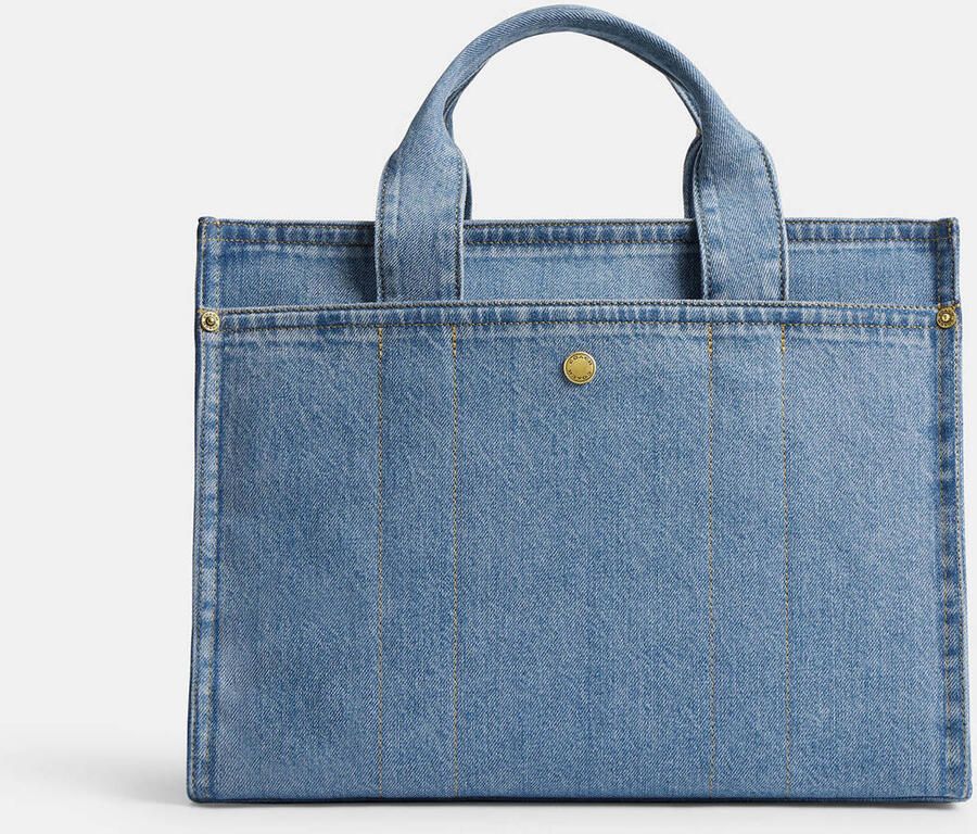 Coach Shoppers & Totes Denim Cargo Tote in blauw - Foto 3
