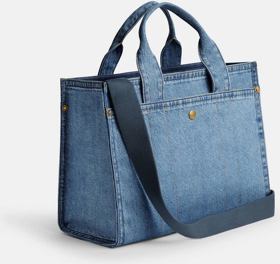 Coach Shoppers & Totes Denim Cargo Tote in blauw - Foto 2