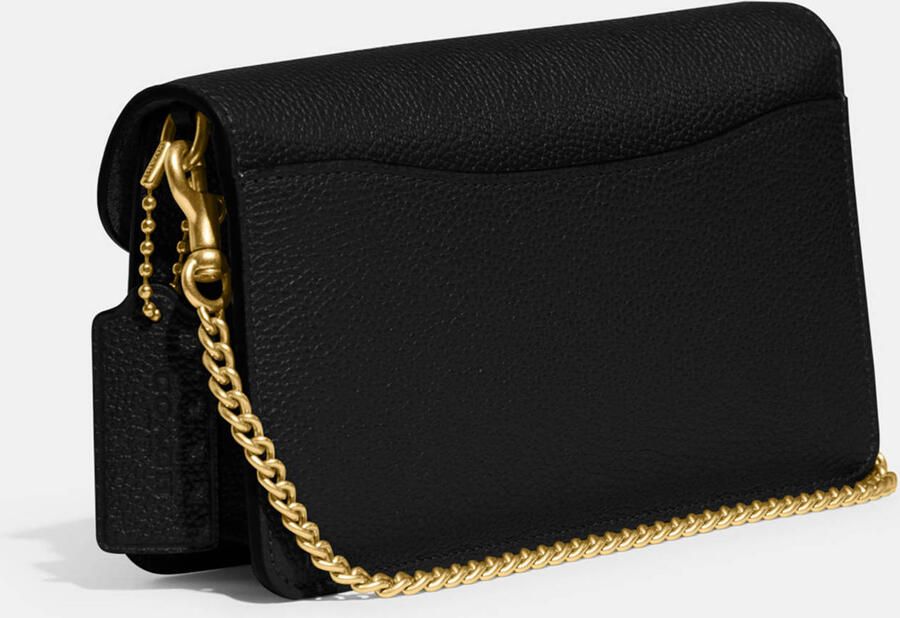 Coach Crossbody bags Polished Pebble Leather Tabby Chain Clutch in zwart