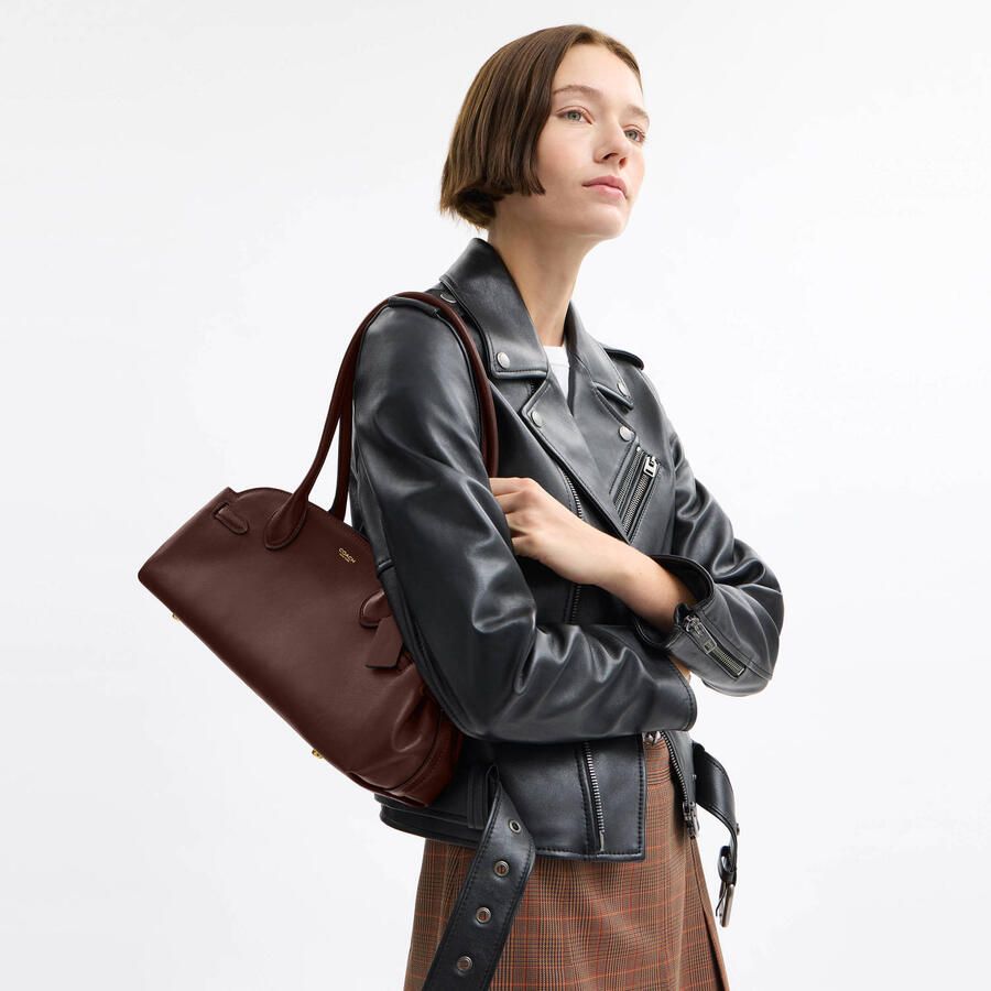 Coach leren schoudertas Empire 34 donkerbruin