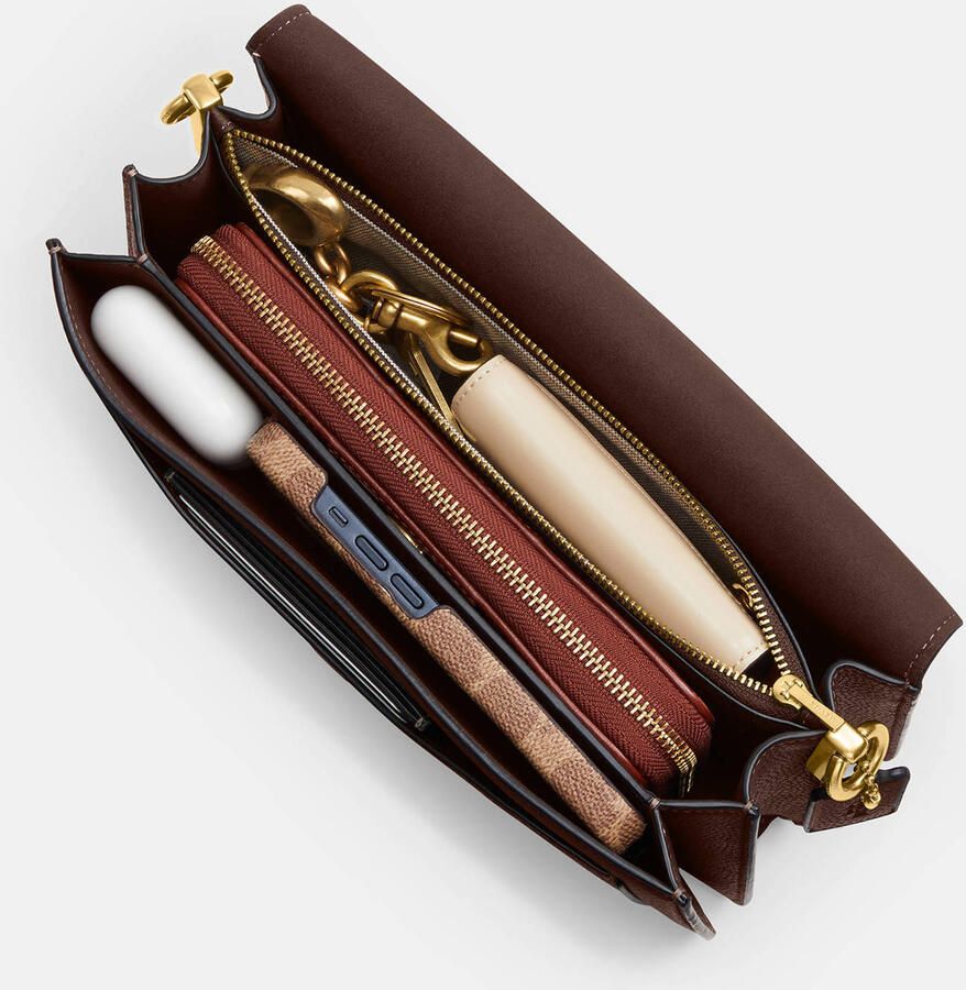 Coach Crossbody bags Polished Pebble Leather Tabby Shoulder Bag 26 Refr in bruin