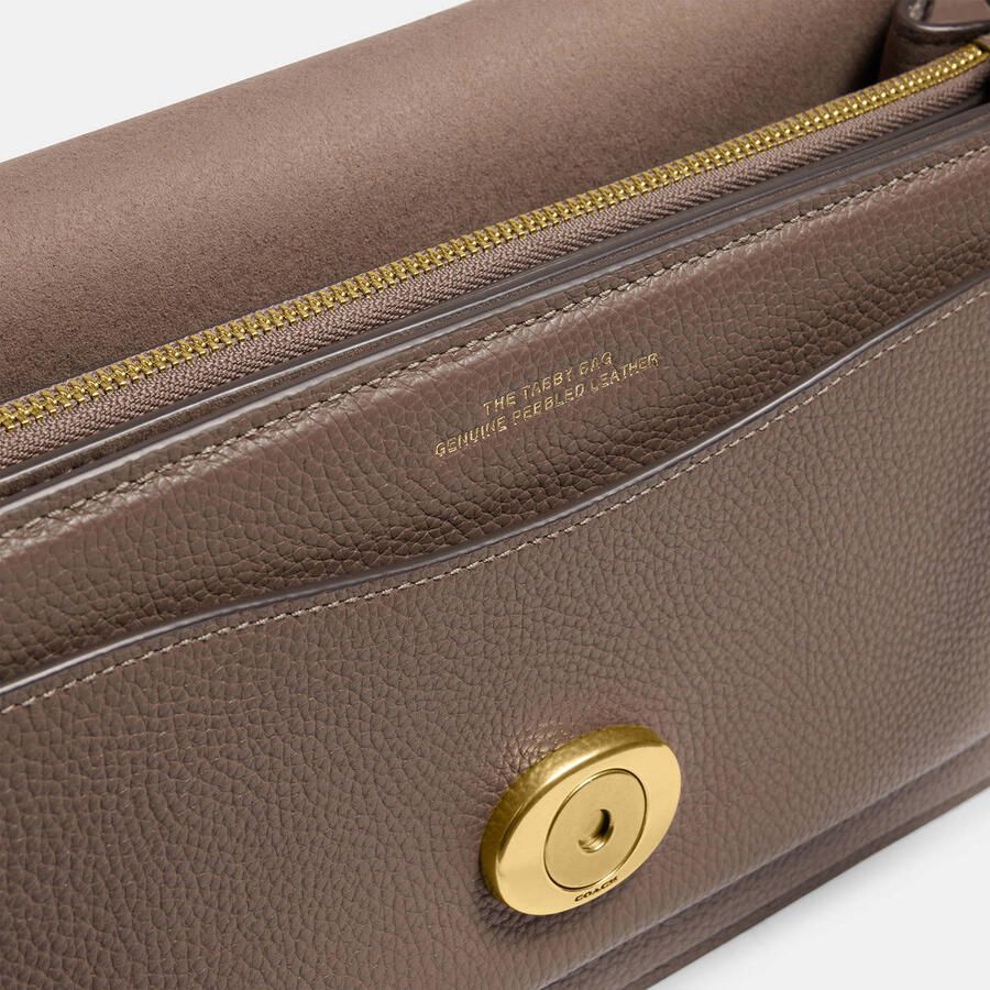 Coach Crossbody bags Polished Pebble Leather Tabby Shoulder Bag 26 Refr in taupe