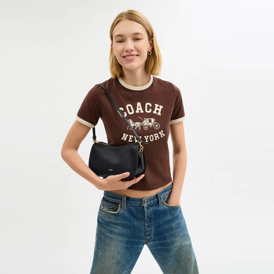 Coach leren schoudertas Waverly zwart - Foto 3