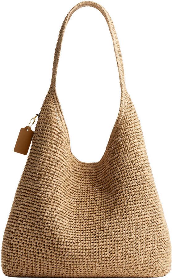 Coach raffia schoudertas Brooklyn 39 naturel - Foto 3