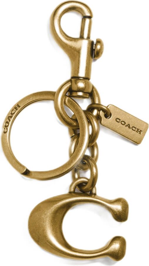 Coach sleutelhanger Signature goudkleurig