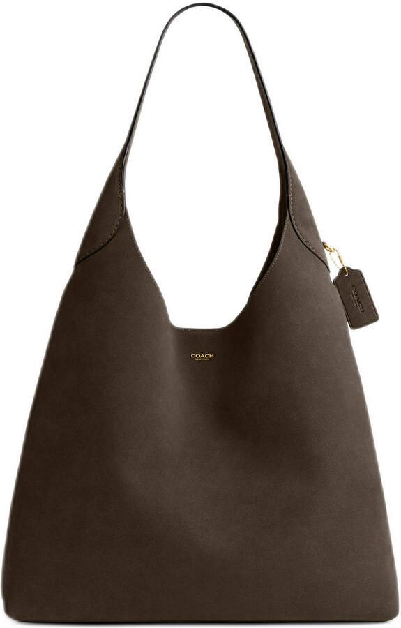 Coach suède schoudertas Brooklyn 39 kaki