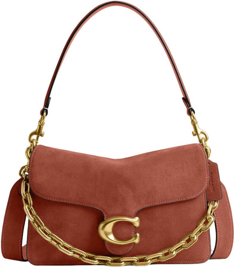Coach suède schoudertas Chain Tabby brique