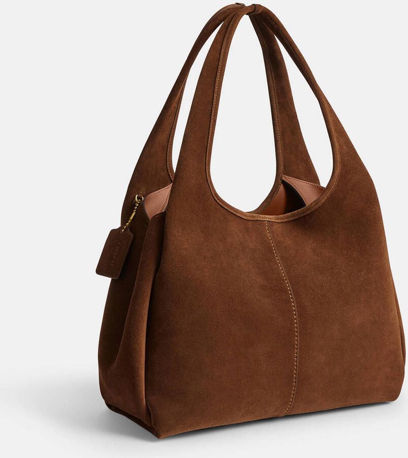 Coach suède schoudertas Lana cognac - Foto 3
