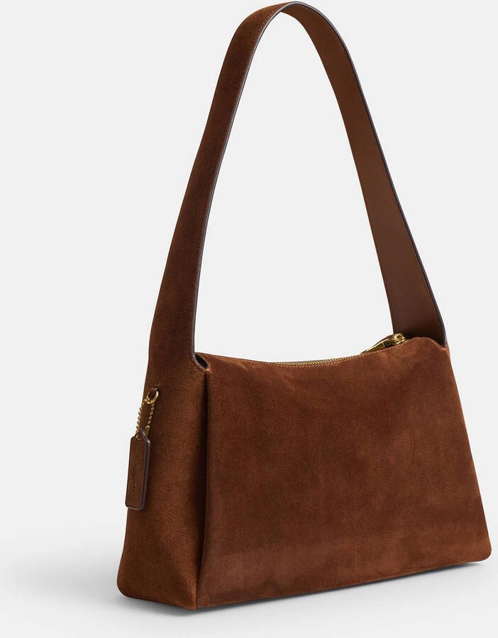 Coach suède schoudertas Lola cognac - Foto 3