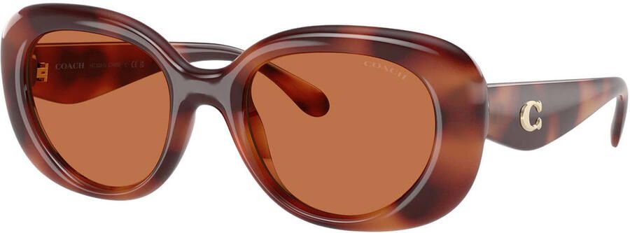 Coach zonnebril CR609 met tortoise print bruin