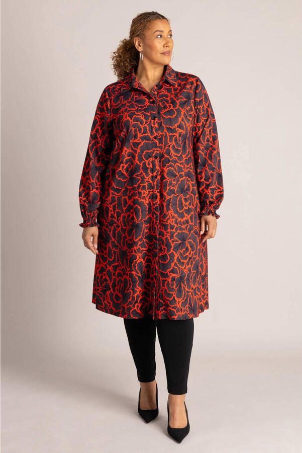 Colletta blousejurk Plus Size met print rood - Foto 2