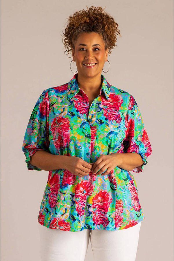Colletta gebloemde blouse multi