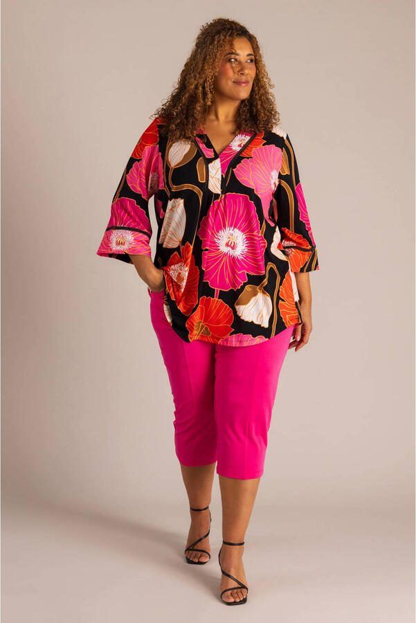 Colletta gebloemde top roze - Foto 3