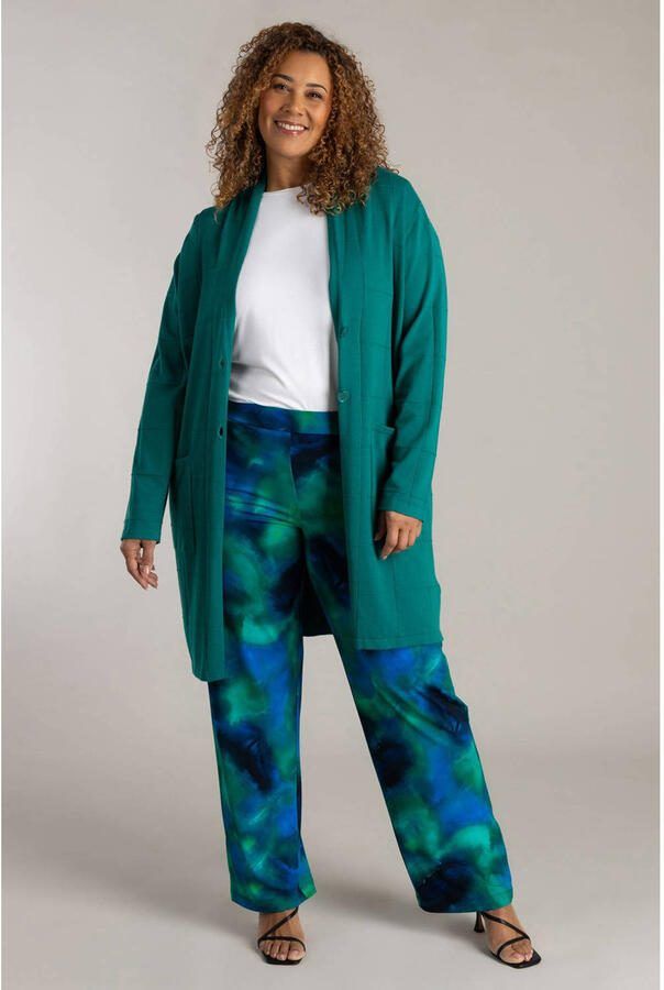 Colletta gebreid vest turquoise