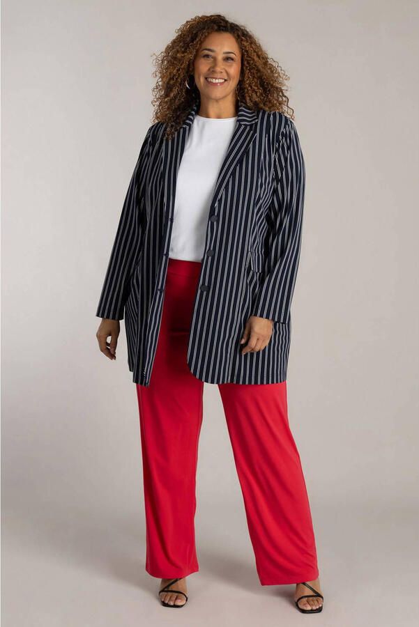 Colletta gestreepte oversized blazer donkerblauw - Foto 2
