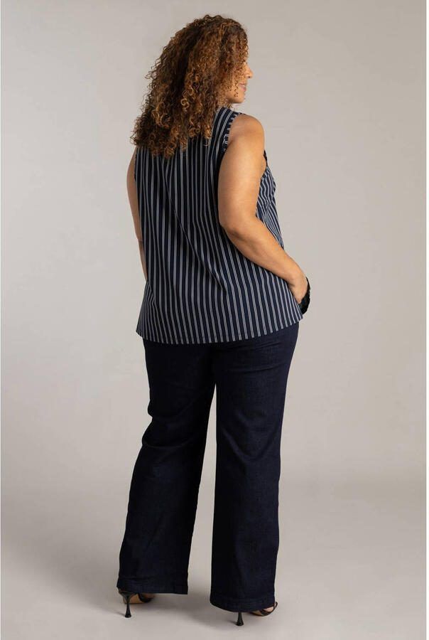 Colletta gestreepte top donkerblauw - Foto 3