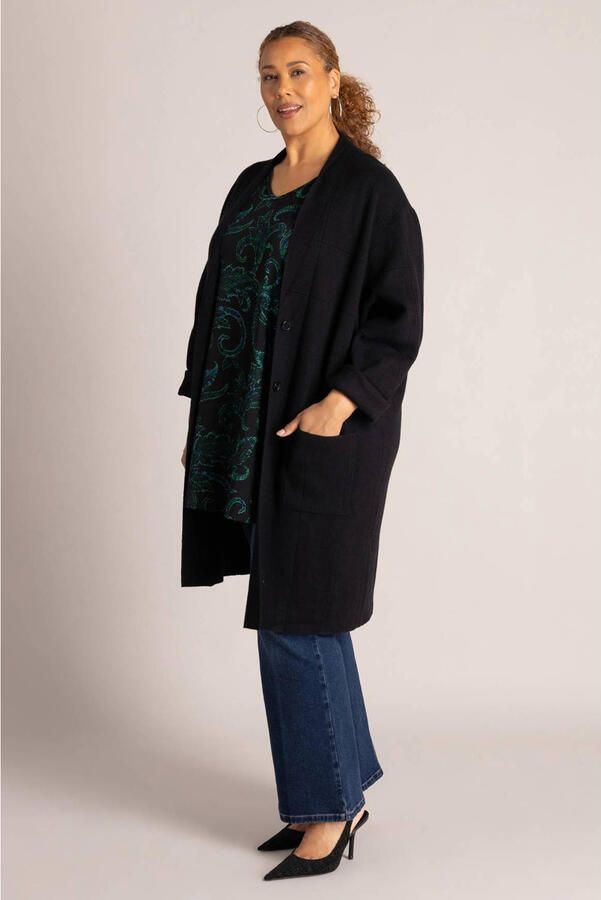 Colletta lange vest Plus Size zwart - Foto 3
