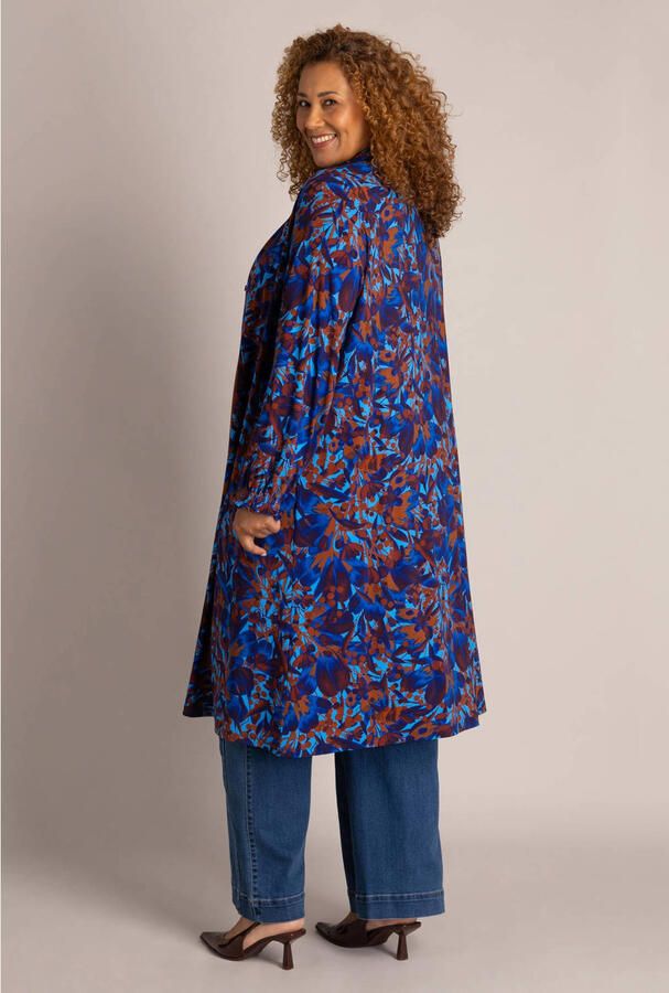 Colletta Plus Size blousejurk met print blauw oranje - Foto 2