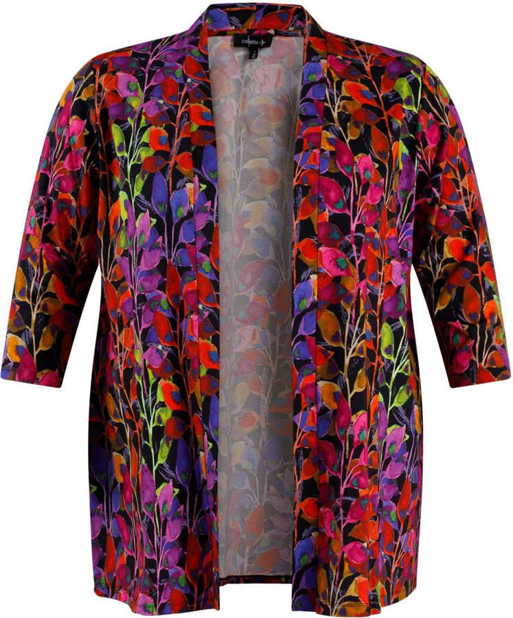 Colletta Plus Size lang vest met print meerkleurig