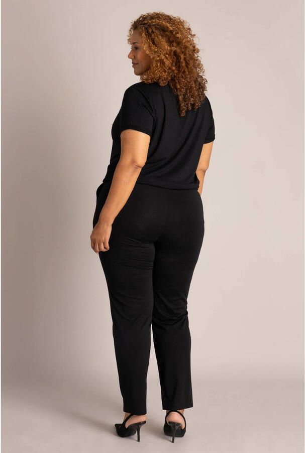 Colletta Plus Size slim fit broek zwart - Foto 3