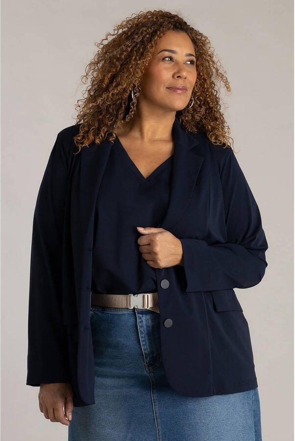 Colletta regular blazer donkerblauw