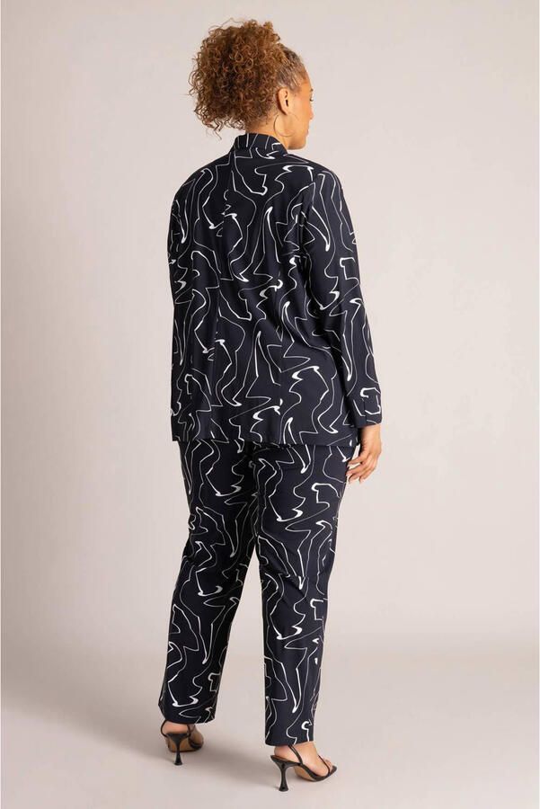 Colletta regular fit blazer Plus Size met print zwart - Foto 3