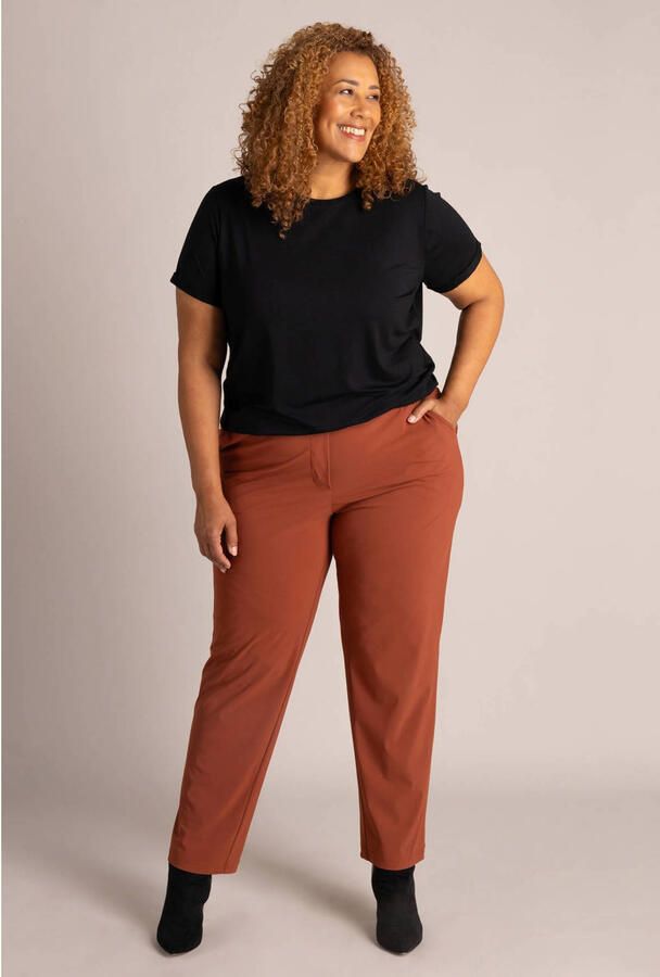 Colletta slim fit broek bruin - Foto 2