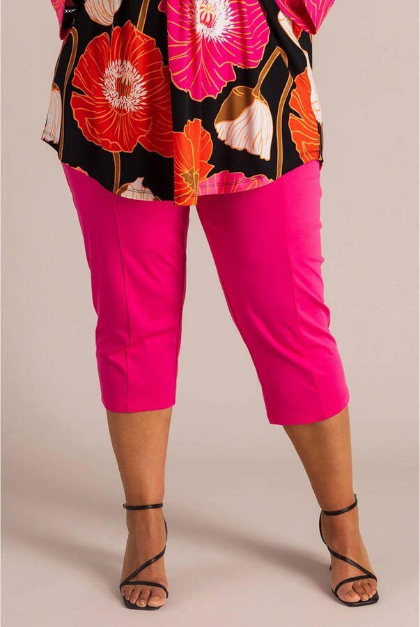 Colletta slim regular waist bermuda short roze