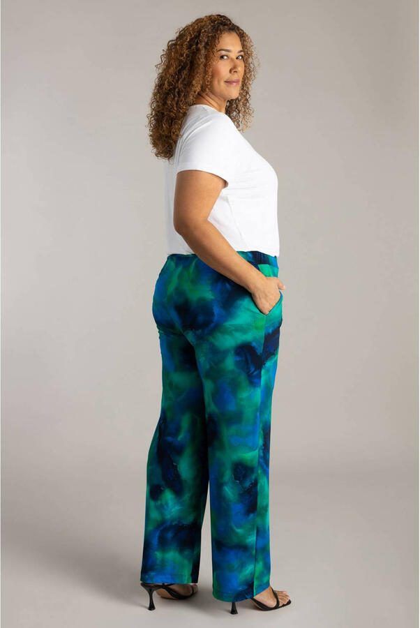 Colletta straight high waist casual broek blauw - Foto 2