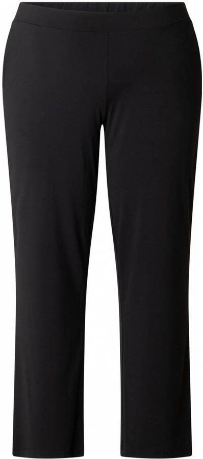 Colletta straight high waist casual broek zwart